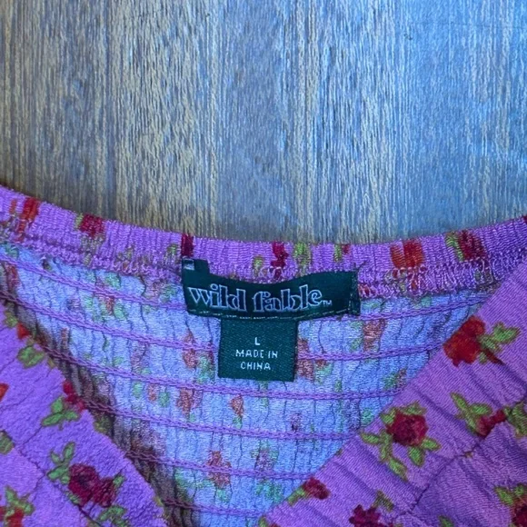 Floral Rose Pink Mini Dress Bow Detail Strawberry Shortcake Summer - Picture 5 of 7